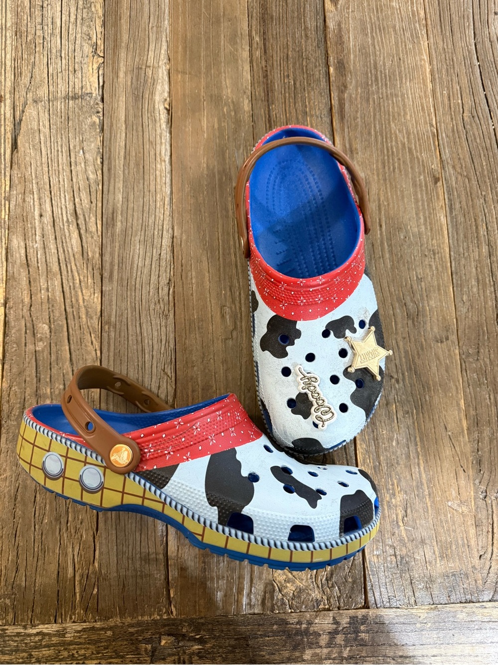 Croc Men’s Toy Story with Red Strap and Blue Insole